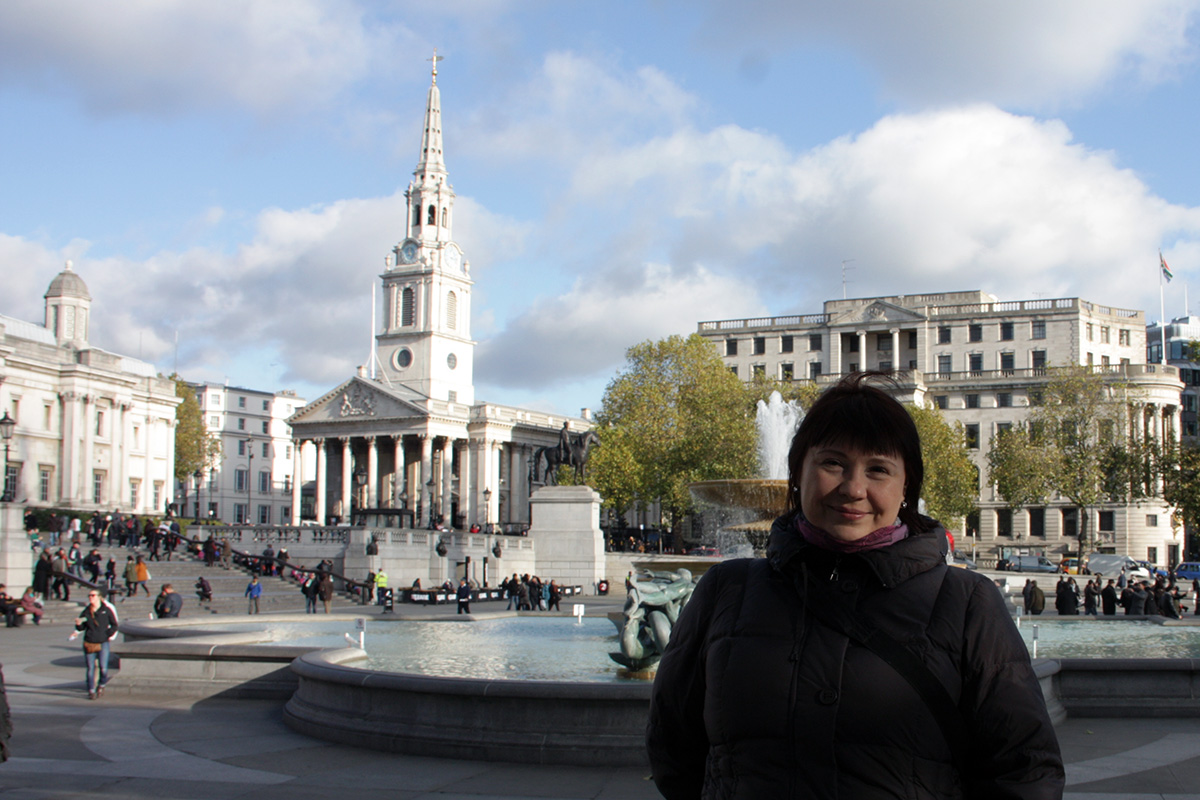 Я на Трафальгарской площади в Лондоне